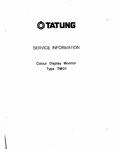 tatung tm01 diagrama monitor tatung tm01