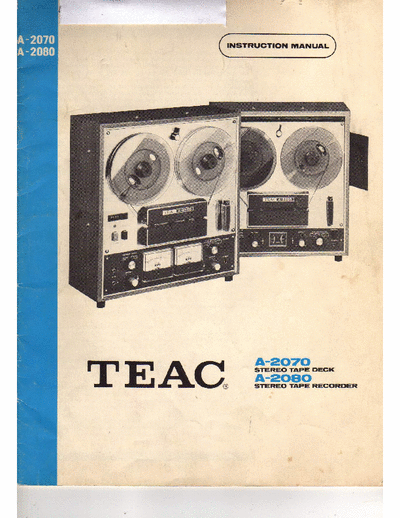 Teac A2070, A2080 tape deck