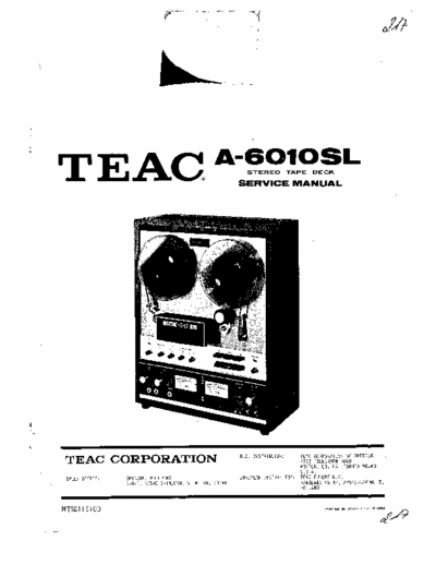 Teac A6010SL tape deck