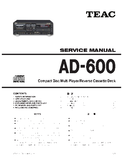 Teac AD600 cd + cassette deck