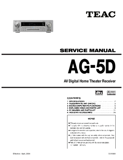 Teac AG5D receiver