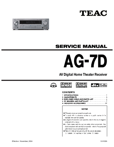 Teac AG7D receiver