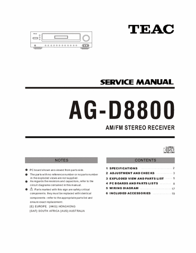 Teac AGD8800 receiver