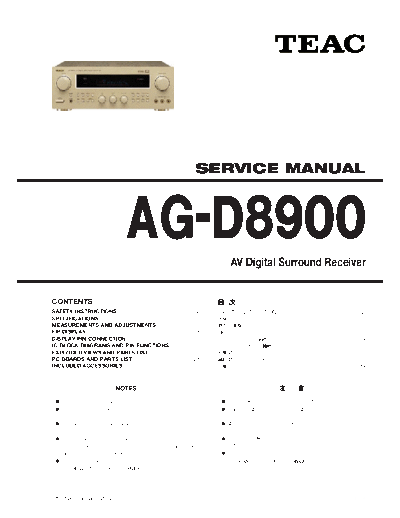 Teac AGD8900 receiver