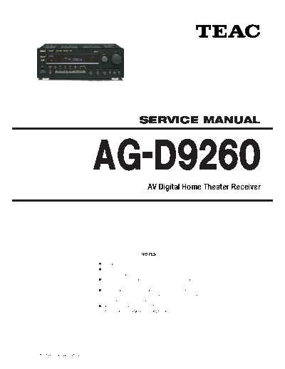 Teac AGD9260 receiver