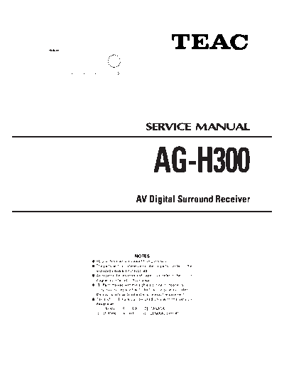 Teac AGH300 receiver