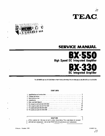 Teac BX330, BX550 integrated amplifier