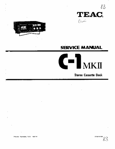 Teac C1MkII cassette deck