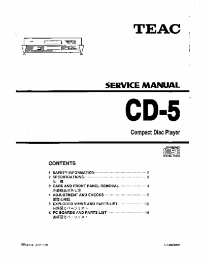 Teac CD5 cd