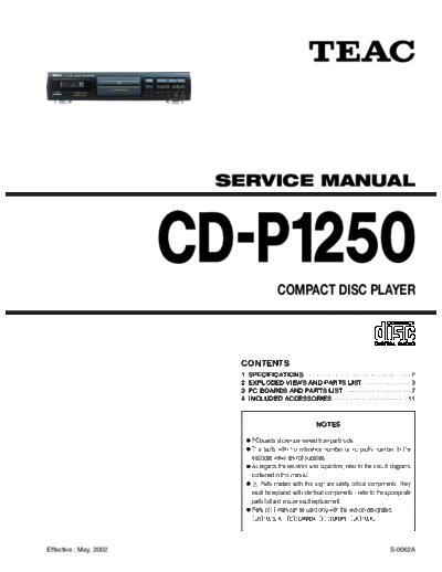 Teac CDP1250 cd