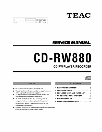 Teac CDRW880 cd writer