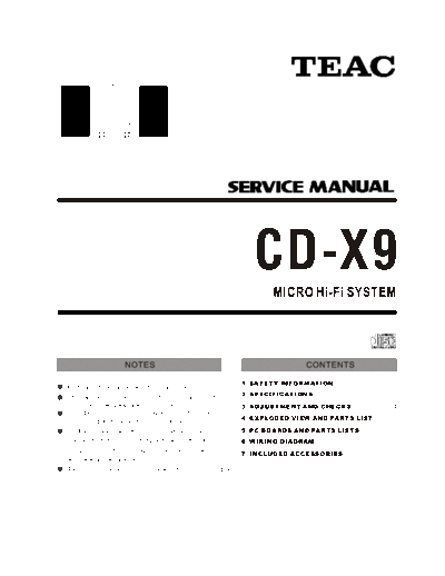 Teac CDX9 audio micro system