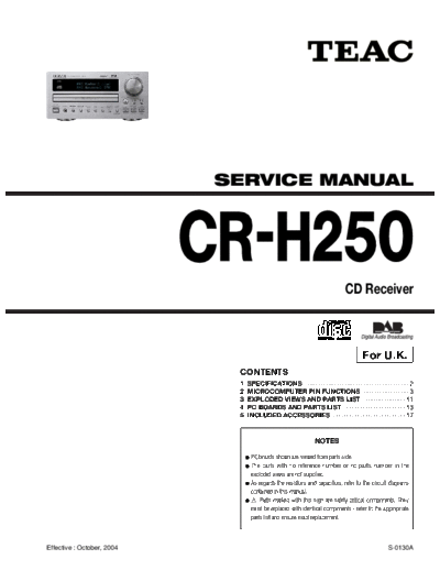 Teac CRH250 receiver + cd