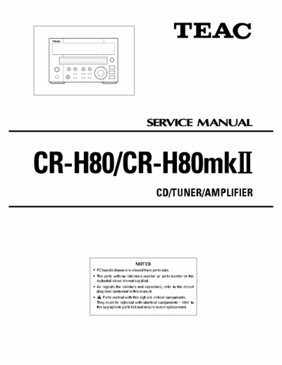 Teac CRH80, CRH80Mk2 audio system