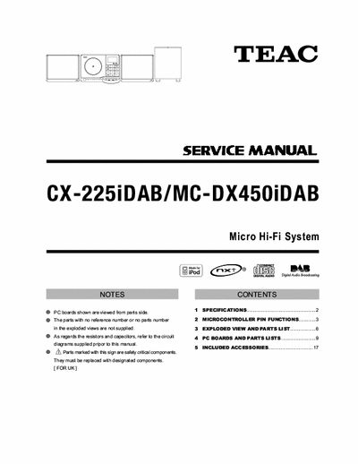 Teac CX225i audio micro system (iPod dock)