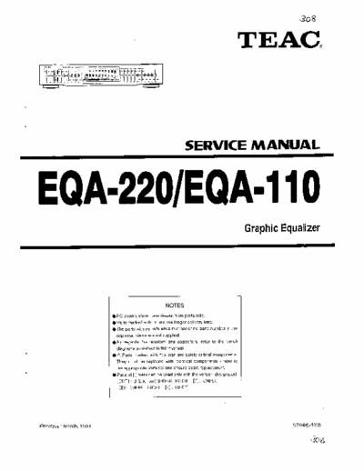 Teac EQA110, EQA220 equalizer