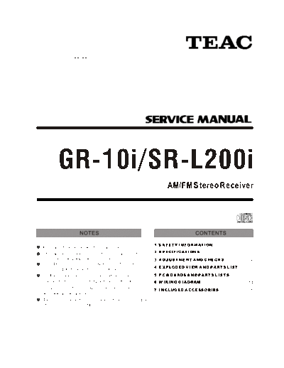 Teac GR10i, SRL200i receiver
