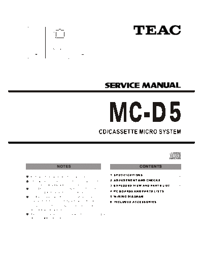 Teac MCD5 audio micro system