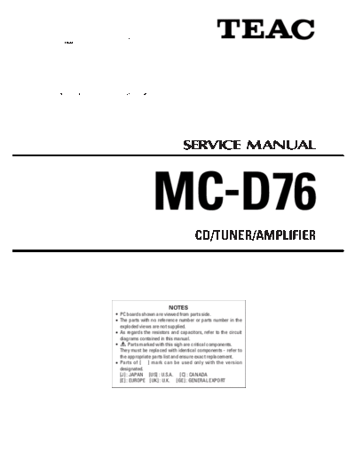 Teac MCD76 audio system