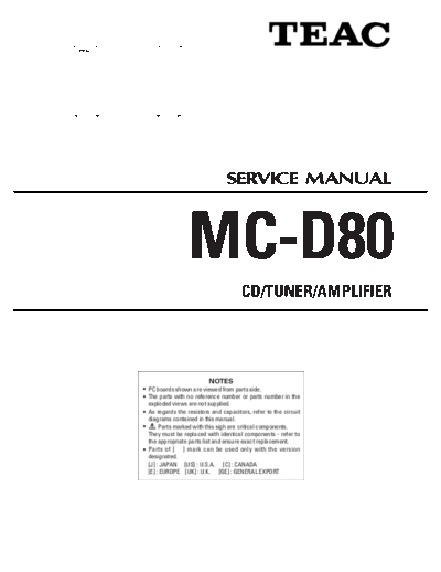 Teac MCD80 audio system