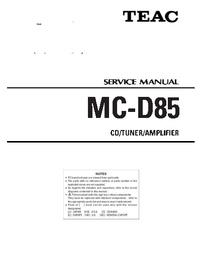 Teac MCD85 audio system