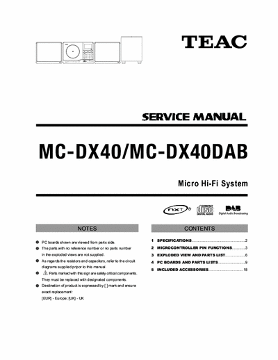 Teac MCDX40 audio micro system