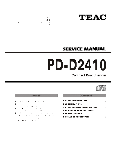 Teac PDD2410 cd changer