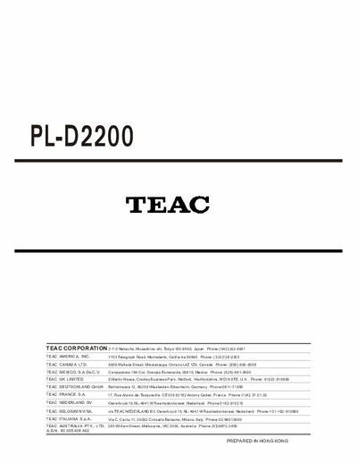 Teac PLD2200 receiver