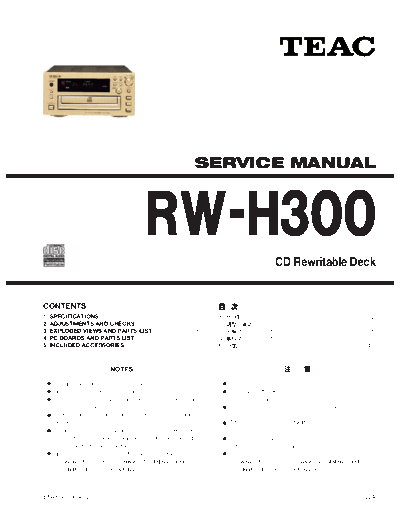 Teac RWH300 cd recorder
