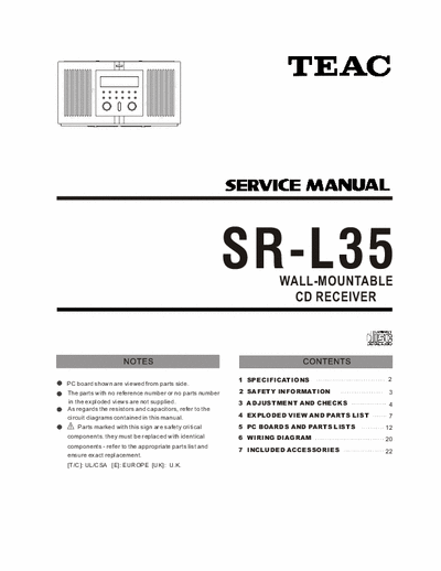 Teac SRL30DAB wall cd receiver