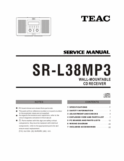 Teac SRL38Mp3 cd receiver