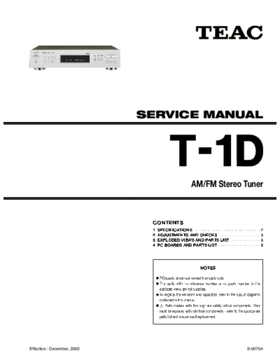 Teac T1D tuner