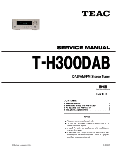 Teac TH300DAB tuner