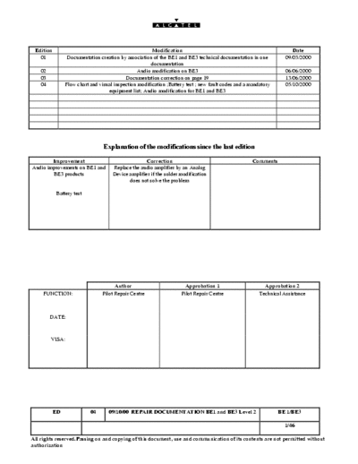 ALCATEL 511 SERVICE MANUAL