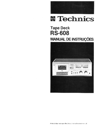 Technics RS-608 User Manual.