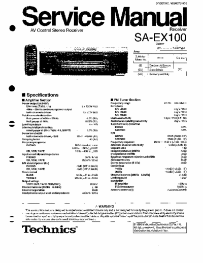 Technics SAEX100 receiver