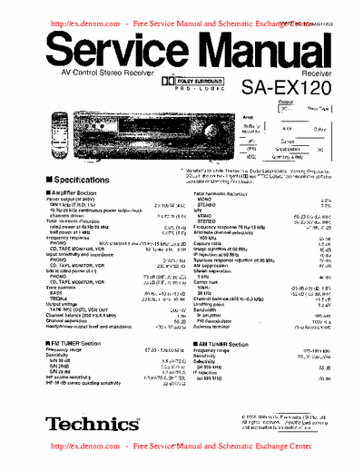 Technics SAEX120 receiver