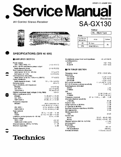 Technics SA-GX130 S.M.