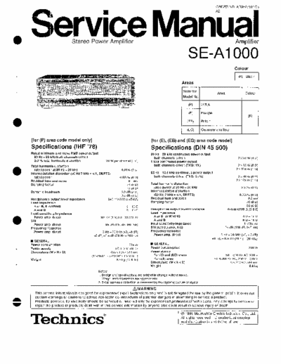 Technics SEA1000 power amplifier