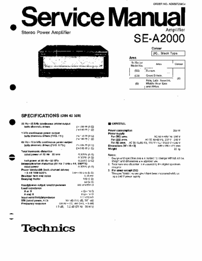 Technics SEA2000 power amplifier