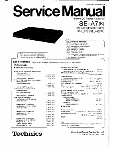 Technics SEA7 power amplifier