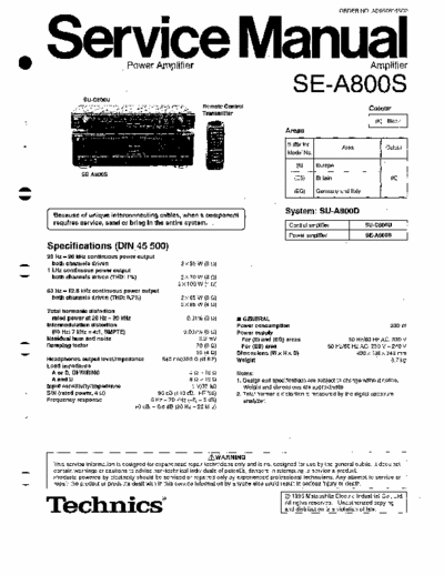 Technics SEA800S power amplifier