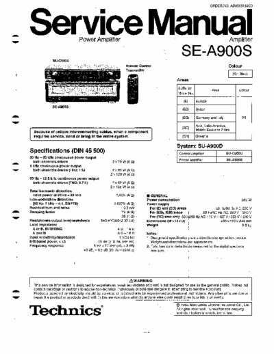 Technics SEA900S power amplifier