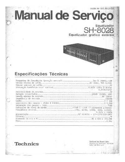 Technics SH8028 equalizer