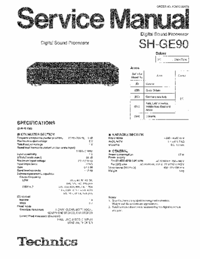 Technics SHGE90 equalizer