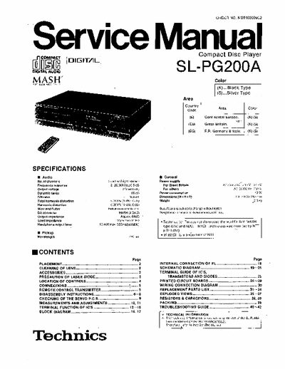 Technics SLPG200A cd