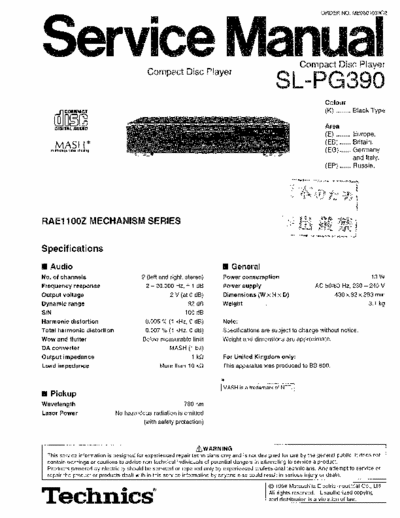 Technics SLPG390 cd