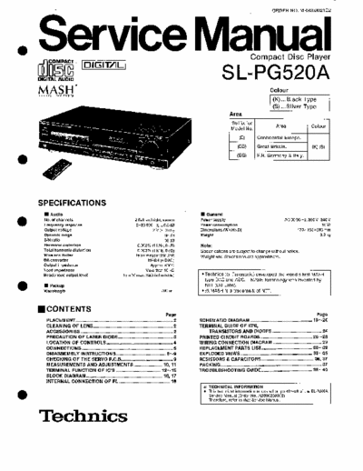 Technics SLPG520A cd
