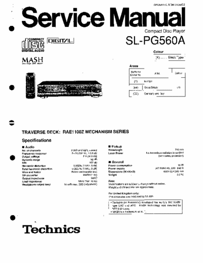 Technics SLPG560A cd
