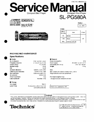 Technics SLPG580A cd